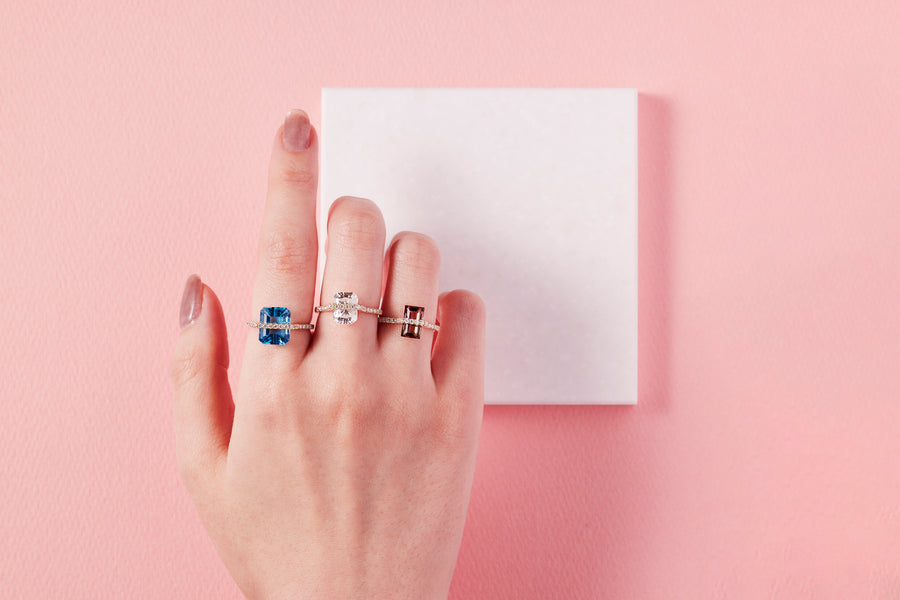 【数量限定】Nude 天然石リング　ブルートパーズ