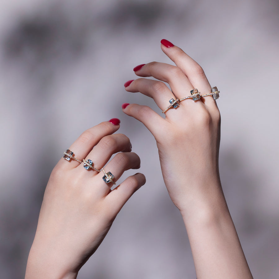 【数量限定】Nude 天然石リング　アクアマリン