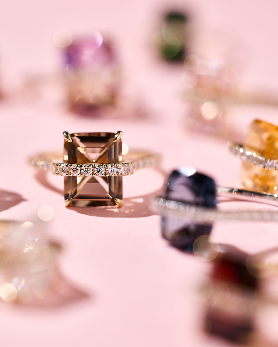 【数量限定】Nude 天然石リング　スモーキークオーツ